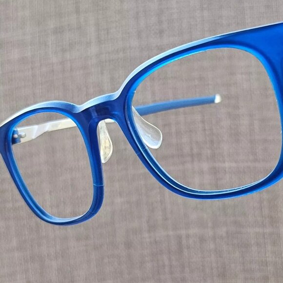 Zenni Optical Eyeglasses Frame Blue/Gunmetal Tone Glasses Unisex Frame only - Picture 1 of 13